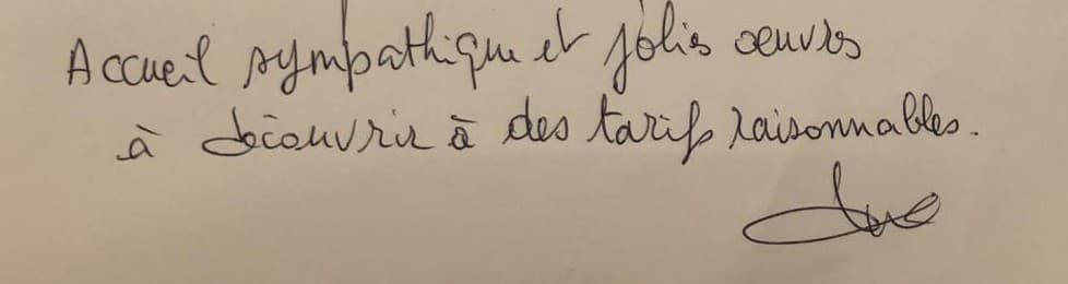 Avis livre d'or exposition 2