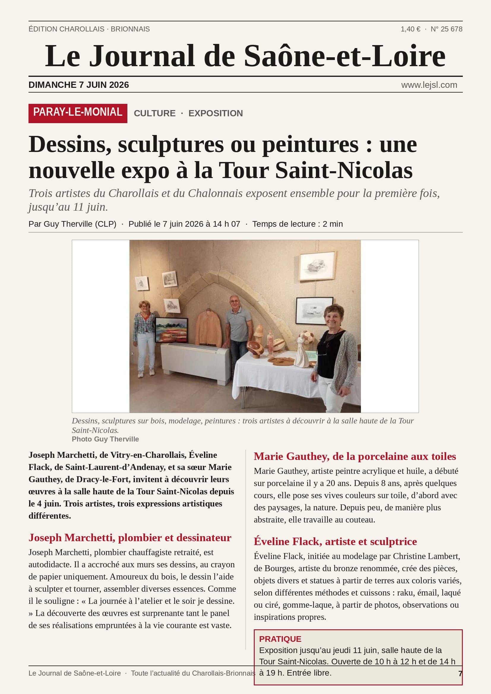 Exposition à Paray-le-Monial