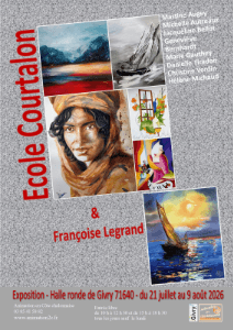 Affiche de l'exposition à Givry - École Courtalon et Françoise Legrand